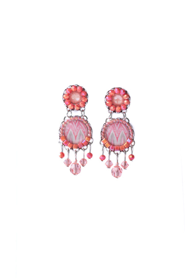 Coral And Crystal Print Chandeliers | Kyla | Handmade Jewelry ...