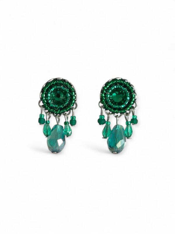 Majestic green Swarovski crystal dangle studs