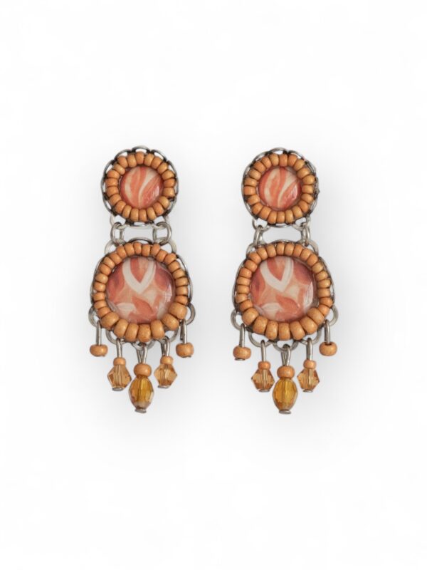 Natural orange print chandeliers