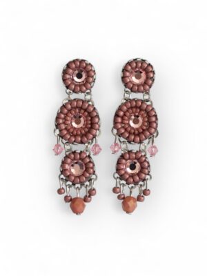 Blush mauve 3-tier crystal chandeliers