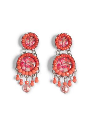 Coral print chandeliers