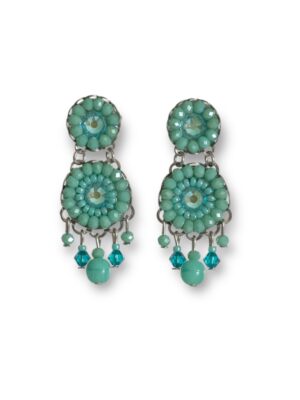 Turquoise green crystal chandeliers