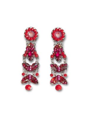 Red and pink lily heart chandeliers