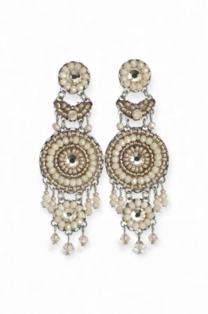 Champagne beige crystal heart chandeliers