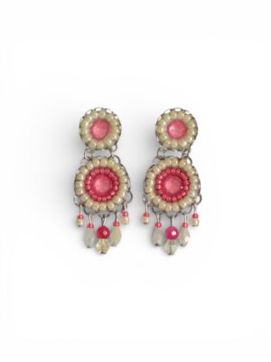 Pink and soft yellow Swarovski crystal chandeliers