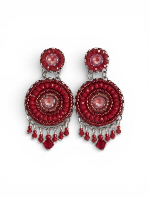 Deep red Swarovski crystal chandeliers