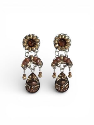 Bronze brown and gold teardrop heart chandeliers (S)