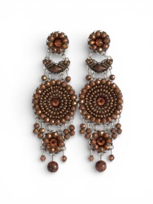 Bronze brown crystal heart chandeliers