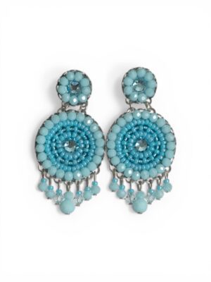 Blue crystal chandeliers (L)