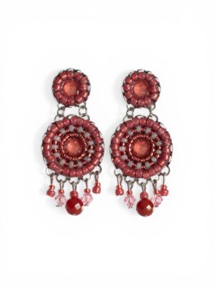 Deep berry and pink crystal chandeliers