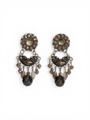 Metallic crystal heart chandeliers (S)