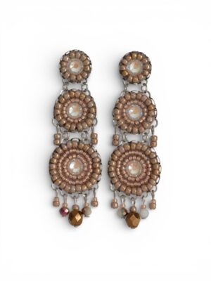 3-Tier Blush gold crystal chandeliers