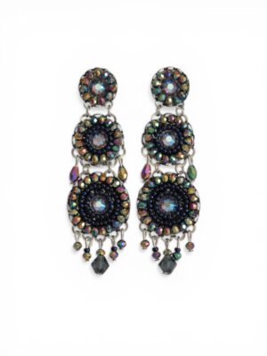 3-Tier Navy multicolour crystal chandeliers