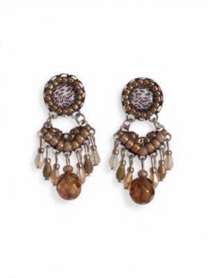 Leopard print heart chandeliers