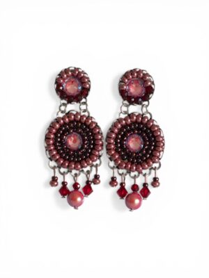 Burgundy crystal chandeliers
