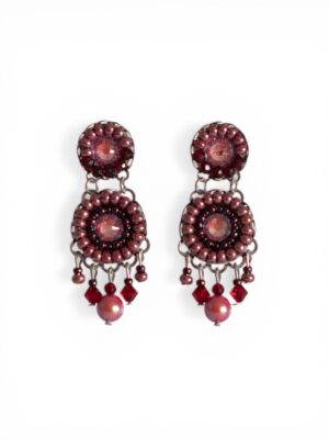 Burgundy crystal chandeliers (S)