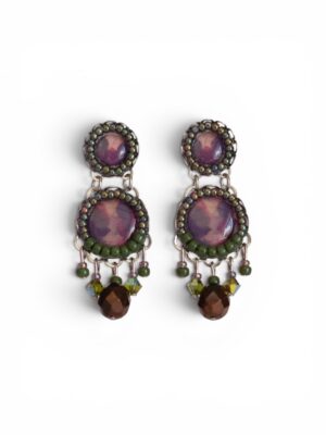 Green and purple print chandeliers (S)