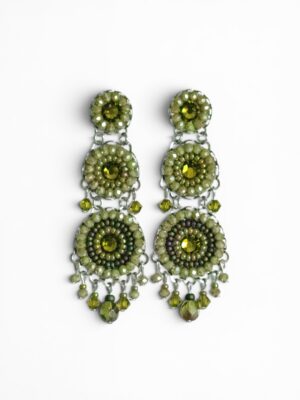 Olive green 3-tier crystal chandeliers