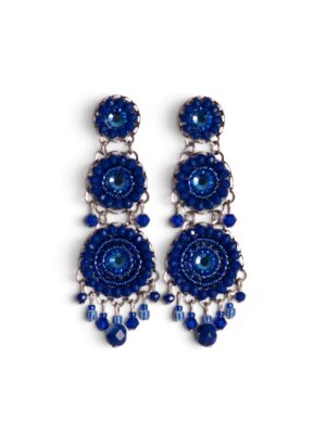 3-Tier Cobalt blue crystal chandeliers