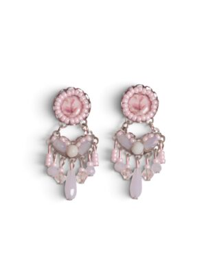 Soft pink print heart chandeliers (S)
